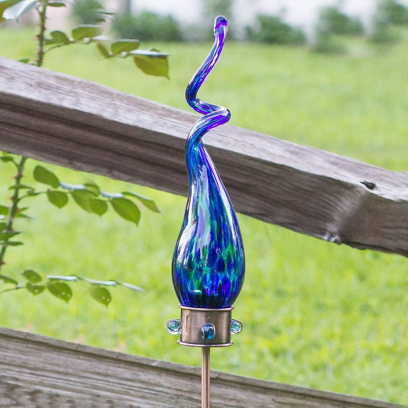 Echo Valley 7022 Saturn Solar Swizzle Stake Outdoor Décor for Yards and Gardens, Blue, Medium