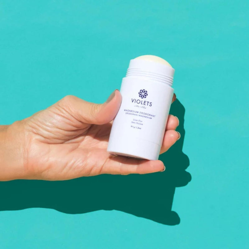 Violets Are Blue Magnesium Deodorant – Award-Winning, Aluminum-Free, Baking Soda-Free – Long-Lasting Natural Deodorant with Coconut Oil – Cream Formula for Women & Men 3.2oz (Lemongrass & Tea Tree)
