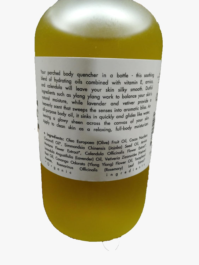 Grounding Savasana All Purpose Body Oil with Vitamin E, Lavender, and Ylang Ylang - 8 Oz