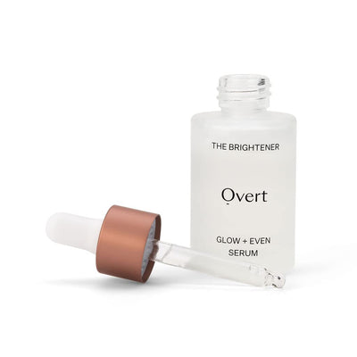 Overt Skincare THE BRIGHTENER Glow + Even Serum to Even Out Skin Tone, Brighten, Moisturize, Create Radiant Skin with Vitamin C and Hyaluronic Acid - 1 fl oz/30 mL