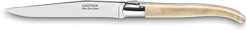 ALAIN SAINT-JOANIS Laguiole Steak Knives with Faux Mother of Pearl Handles - Boxed Set of 6