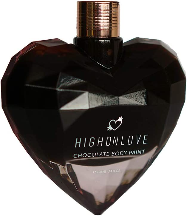 HighOnLove Dark Chocolate Body Paint - Edible Body Paint with Hemp Seed Oil (100ml)