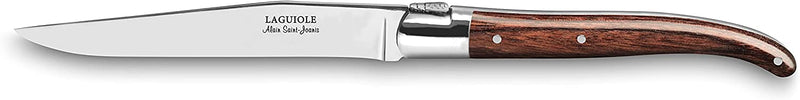 ALAIN SAINT-JOANIS Laguiole Steak Knives with Rio Wood Handles - Boxed Set of 6