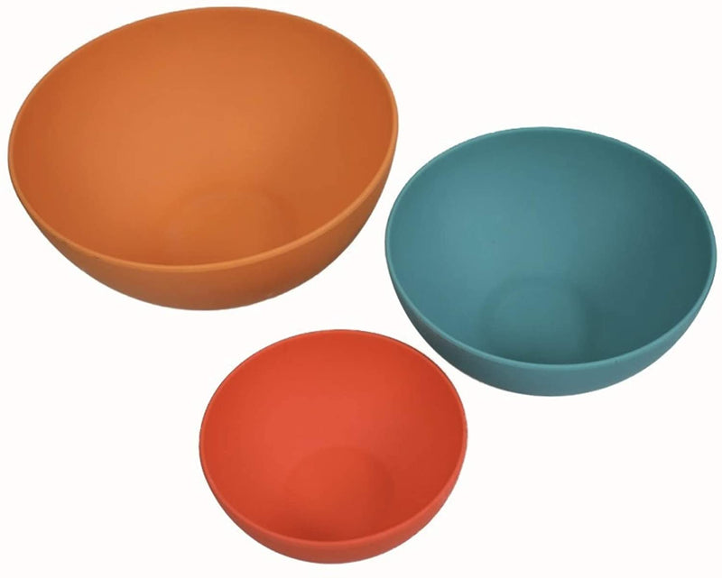 School of Wok - Bamboo Fibre Multicoloured Mixing Bowls - Set of 3