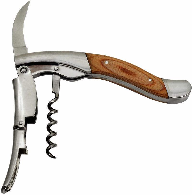 Legnoart Ghemme Grand Crue Stainless Steel Sommelier Corkscrew with Stamina Wood Handle