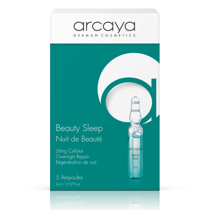 Arcaya Professional Skincare BEAUTY SLEEP Overnight Repair Ampoule Serum for Smoothe, Relaxed Skin - 5 ampoules of 2ml | .07 fl oz