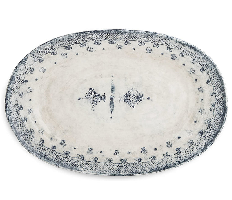 Arte Italica Burano Oval Platter, Large, Blue