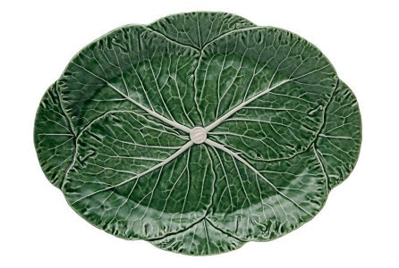 Bordallo Pinheiro Cabbage Green Oval Platter, Large