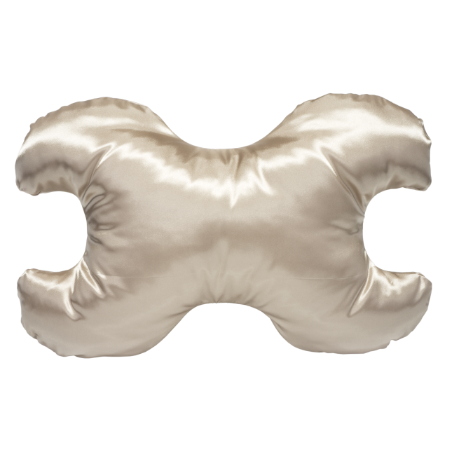 SAVE MY FACE!" PILLOW THE ORIGINAL ANTI-WRINKLE PILLOWETTE Le Grand Pillow - Satin Champagne