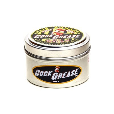 COCK GREASE Hair Pomade (No-X) Extra Slick & Shiny "Keep It Up All Day" for soft hair, business looks, or wet do's - 3.8 oz/108g