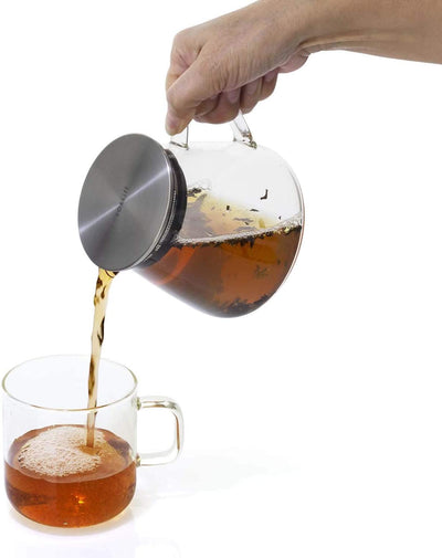 FORLIFE Fuji Glass Teapot with Filter Lid (18 ounces)