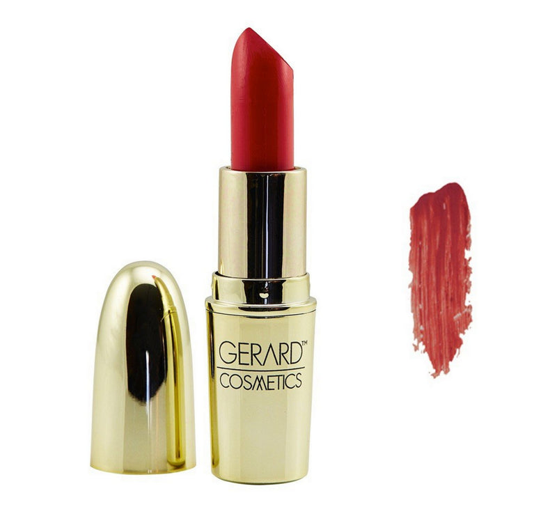 Gerard Cosmetics Matte Finish Lipstick FIRE ENGINE- Long wear soft & comfortable HIGHLY PIGMENTED lip color, smooth formula CRUELTY FREE AND MADE IN THE USA