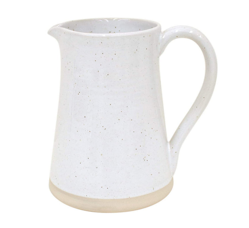 Casafina Fattoria Collection Stoneware Ceramic Pitcher 69 oz, White