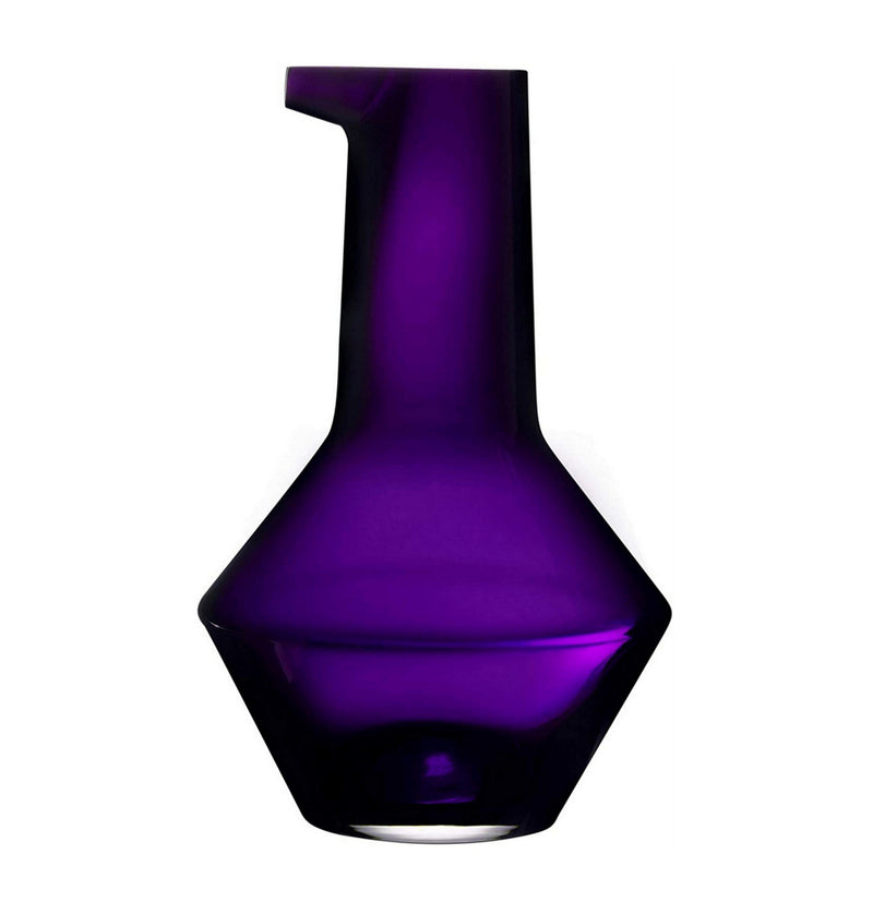 NUDE Glass Beak Wine Carafe Decanter Water/Wine Decanter Lead-Free Crystal (Purple)