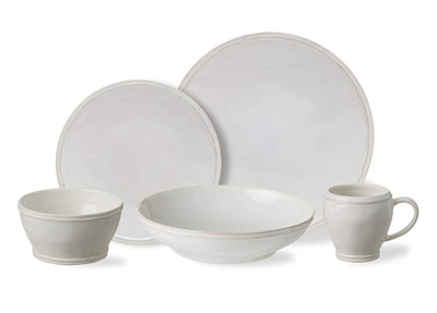 Casafina Stoneware Ceramic Dish Fontana Collection 30-Piece Dinnerware Set (Service for 6), White