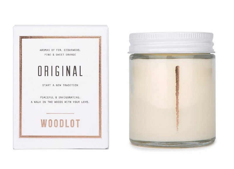 Woodlot Original Candle Glass Jar Soy & Coconut Wax Fir, Pine, Eucalyptus, Essential Oils, 8 Oz