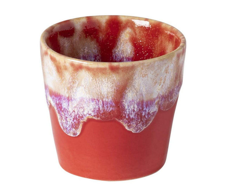 COSTA NOVA Stoneware Ceramic Dish Grespresso Collection Espresso Cups 2-Piece Set, 3 oz (Red)