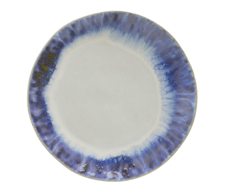 Costa Nova Stoneware Ceramic Brisa Collection Salad Plate 8", Ria Blue