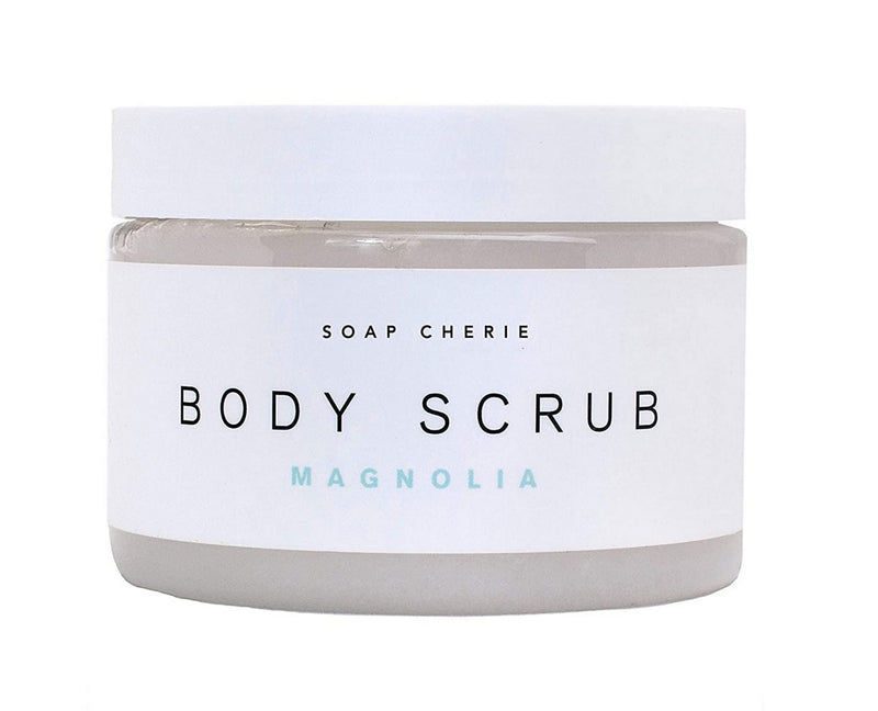 Soap Cherie Body Scrub - Exfoliating and Nourishing Scrub with Jojoba oil and Calendula oil 12 oz (Magnolia, 12 oz)