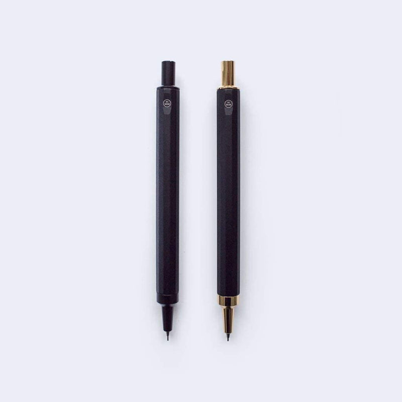 HMM Finely Crafted Aluminum & Brass Pencil, Black & Gold