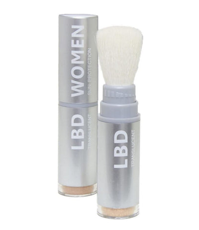 La Bella Donna Natural Mineral Women's Waterproof SPF 50 Powder Sunscreen with Exclusive Dial System Dispensing Brush | NON-NANO | NON-CHEMICAL | REEF SAFE - 5g (Light to Medium)