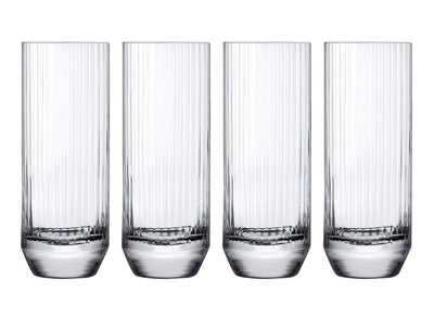 NUDE Glass Big Top Set of 4 High Ball Glasses 10oz Lead-Free Crystal (Set of 4)