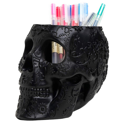 The Wine Savant Skull Makeup Brush Holder Extra Large